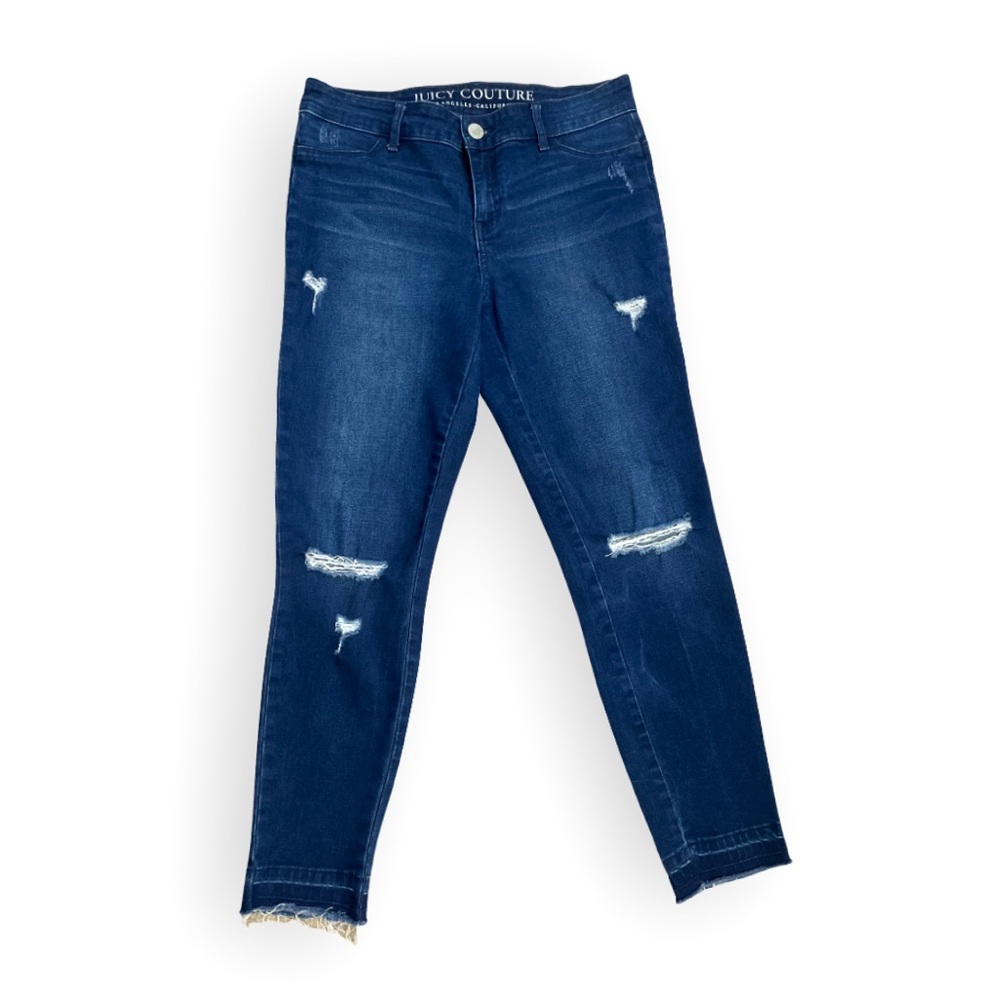 Juicy couture ripped blue jeans size 6